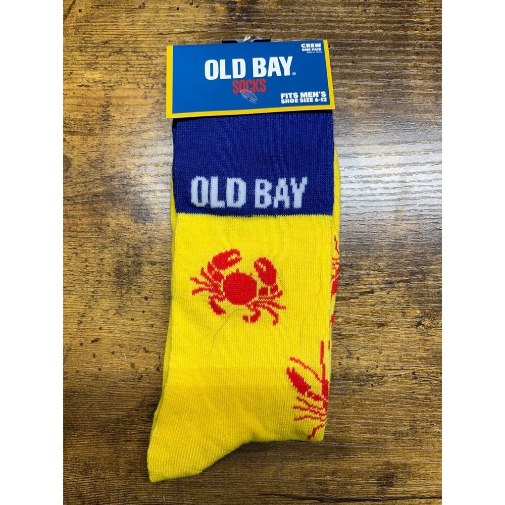 Old Bay‎ SOCKS Seasoning Official Men's Novelty Crew Size 6-12 NEW